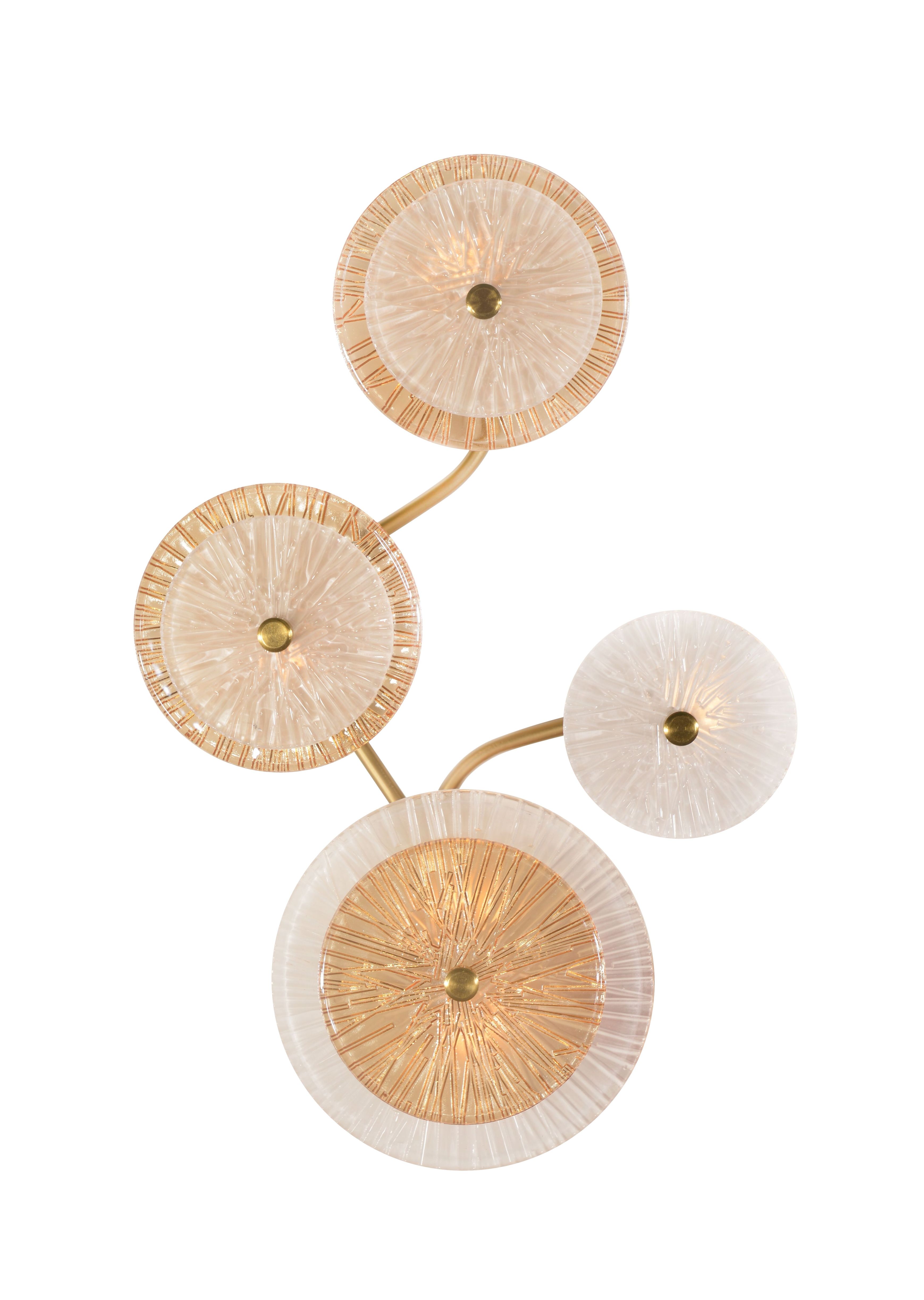 W2895A/5 SPRAY PAINT BRASS+CLEAR+AMBER (1) Настенный светильник  NW