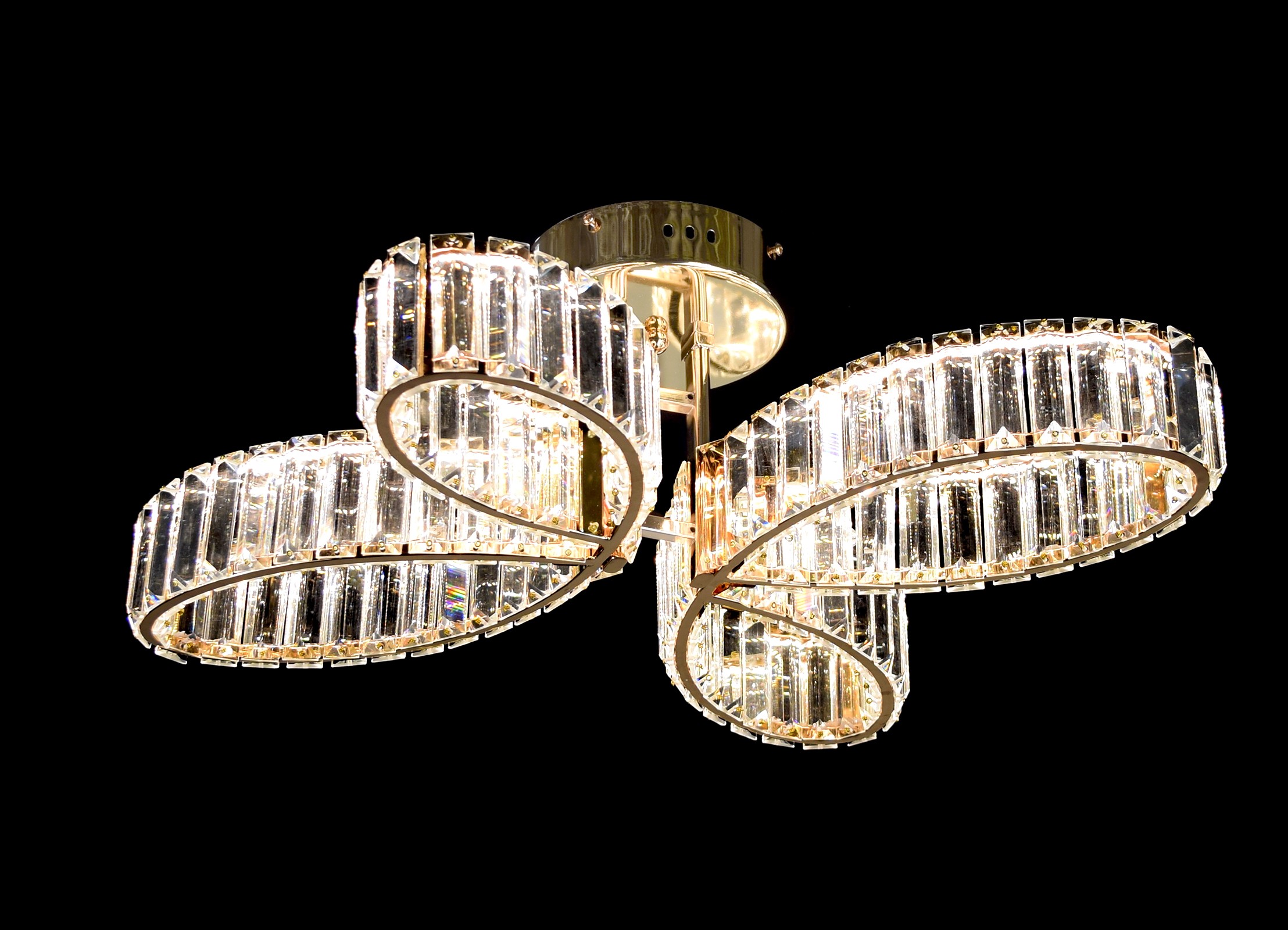 BF3011-S FGD Led 3000+6000K, 114W, диммер, хрусталь, размер: 500*400*100мм (1) светильник потолочный