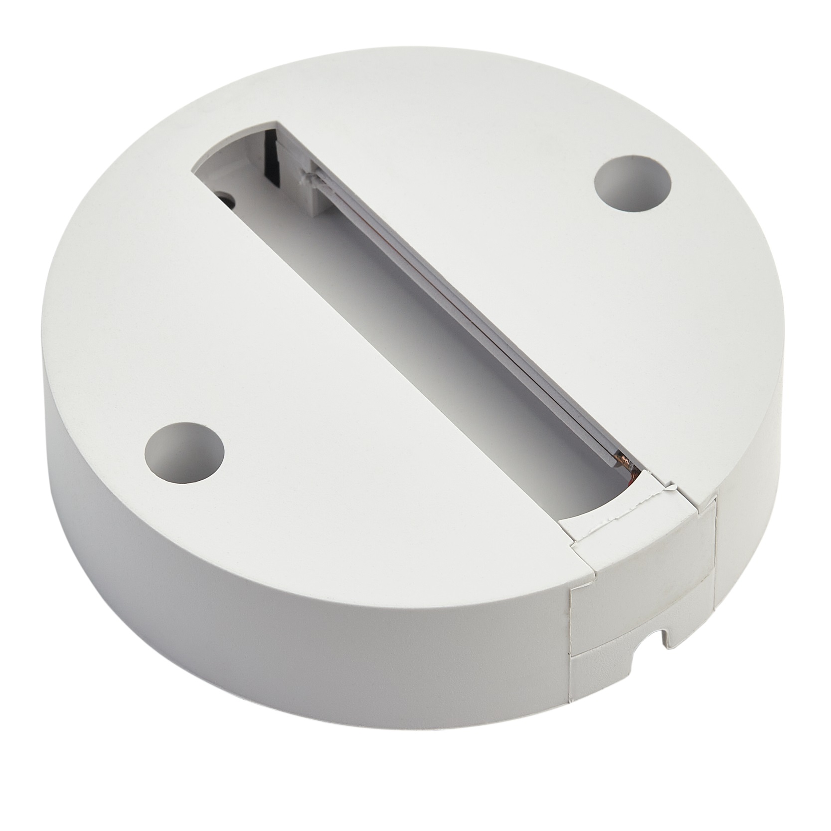 Адаптер крепления на поверхность для светильника трековой системы 1 фазный трек 220В, d100*25, Белый IL.0010.0038
