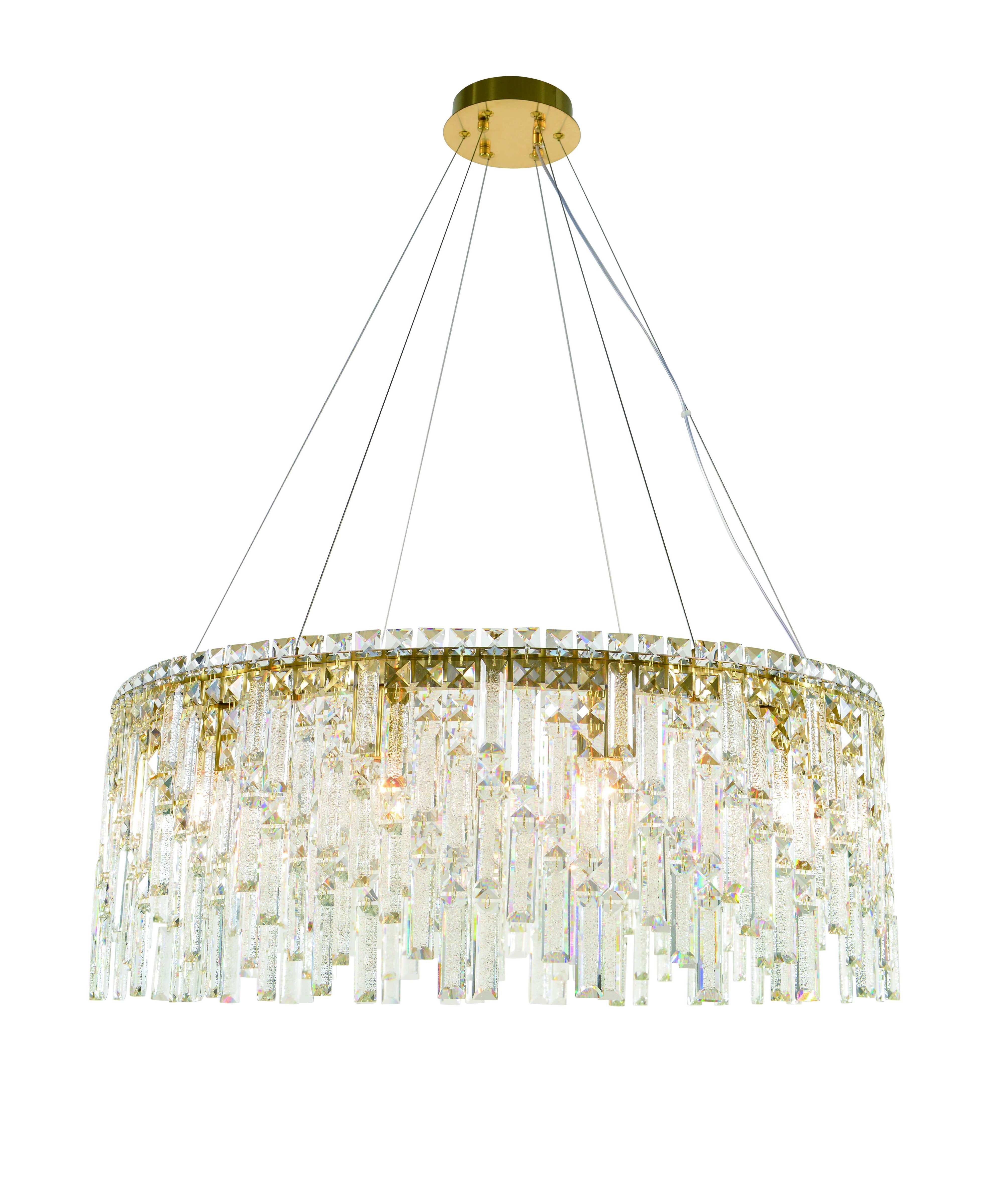 6073P/12A PLATING BRASS H+CLEAR (1) Люстра NW