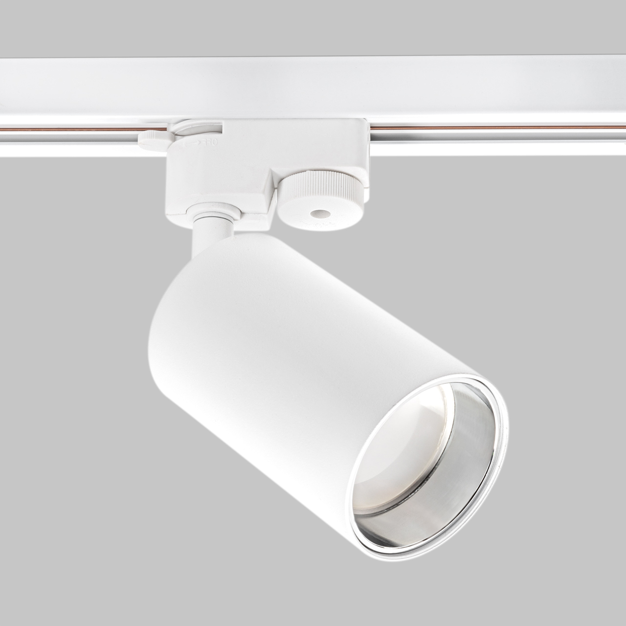 Светильник спот GU10 для трековой системы 1 фазный трек 220В, макс 10Вт, Белый/Хром IL.0010.0057