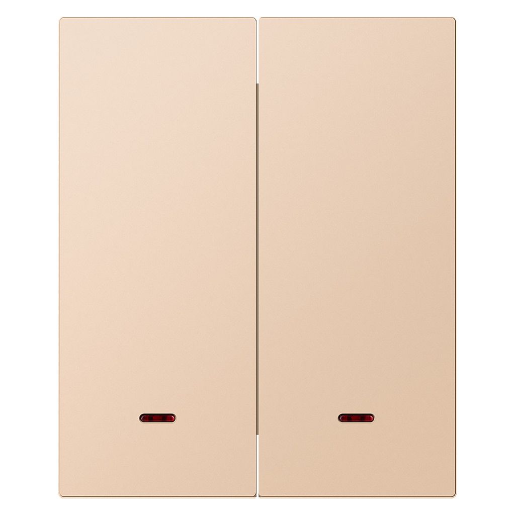 Выключатель 2-клавишный с индикатором модульный 10А шампань акрил «Альтаир» (SBE-m11ia-10-SW2-1)