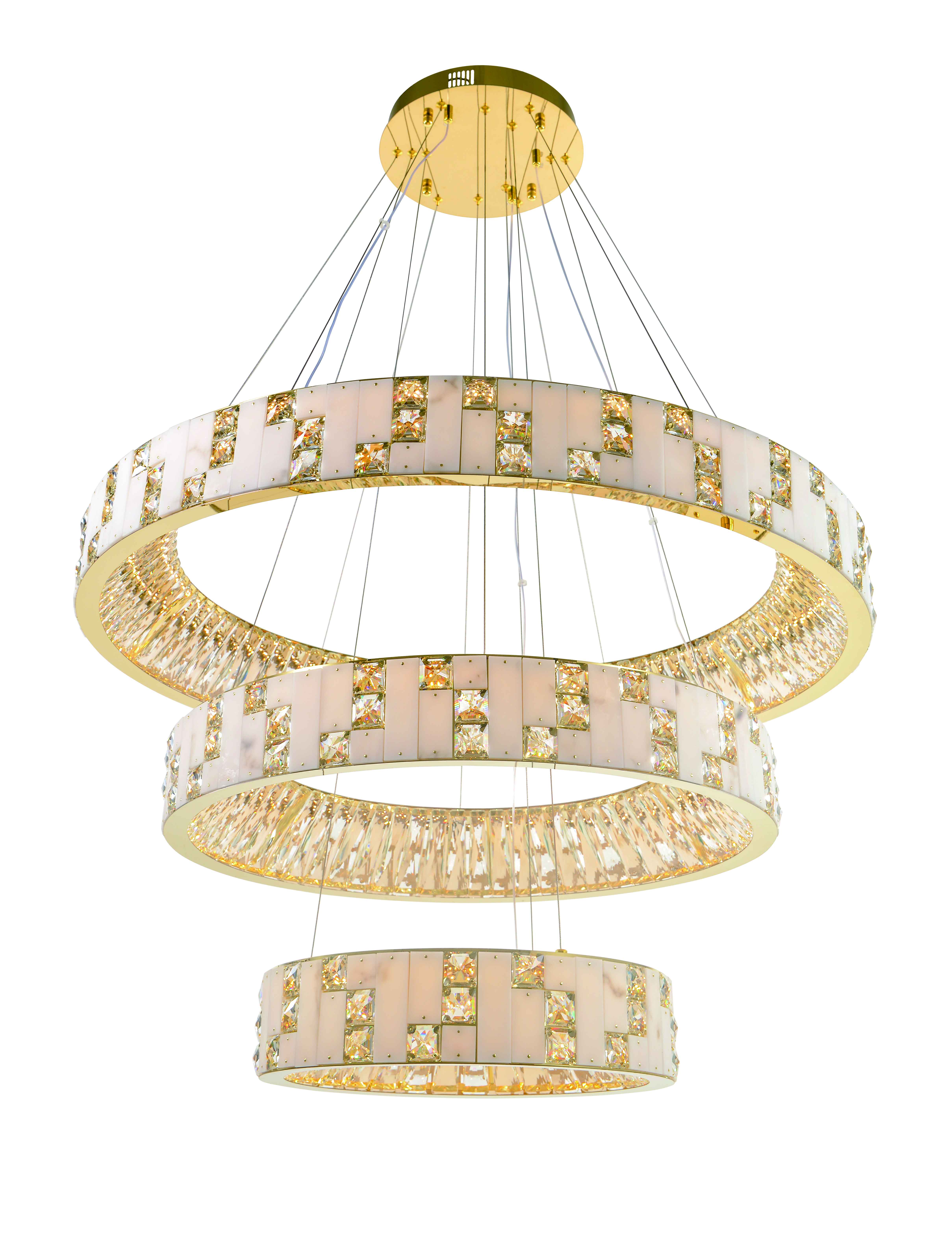 6029E/200W GOLD+CLEAR (1) Люстра (в 2-х коробках) NW