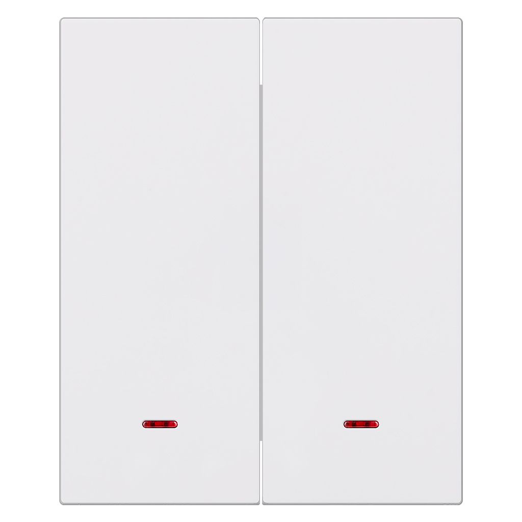 Выключатель 2-клавишный с индикатором модульный 10А белый «Альтаир» (SBE-m11w-10-SW2-1)