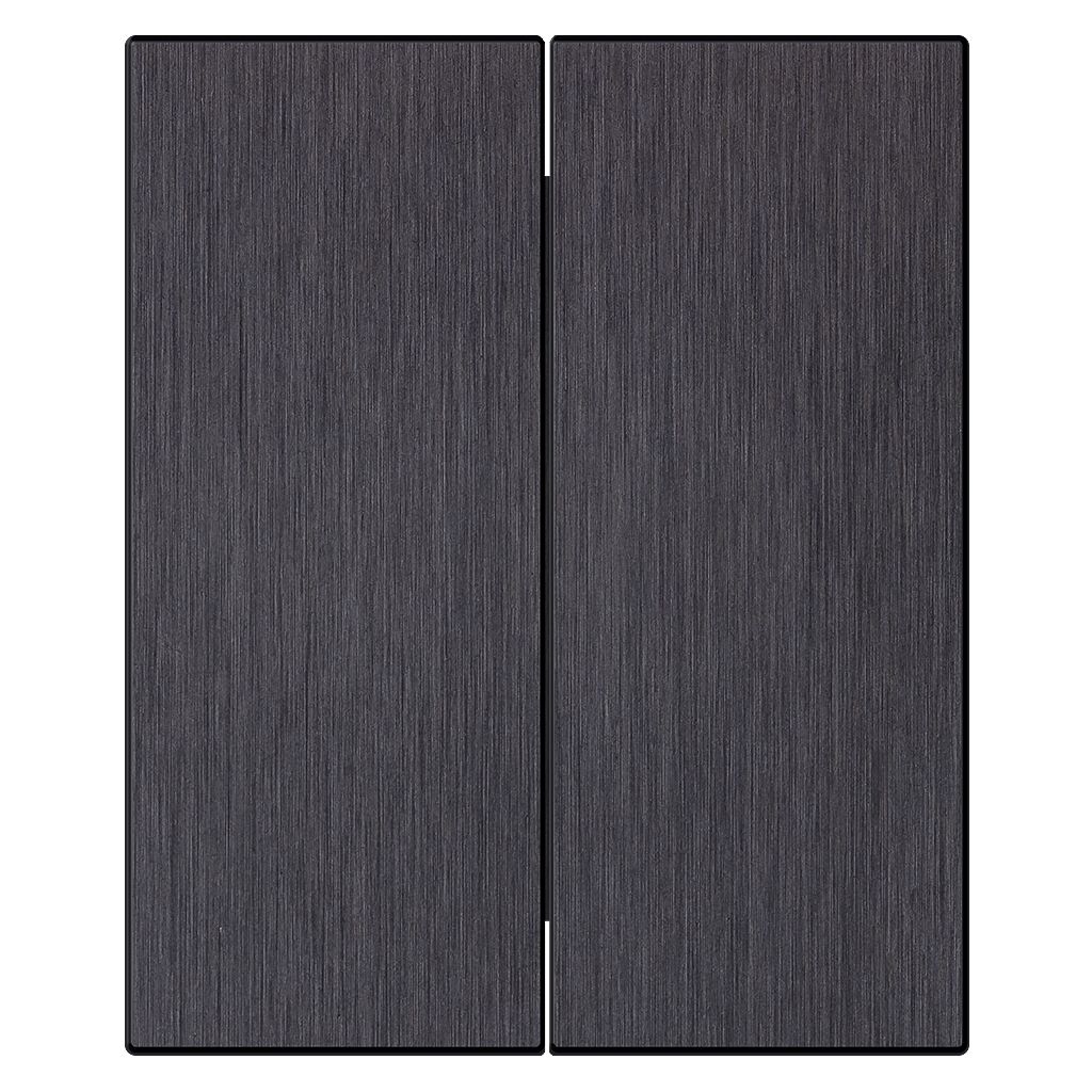 Выключатель 2-клавишный модульный 10А алюминий черный «Альтаир» (SBE-m11alb-10-SW2-0)