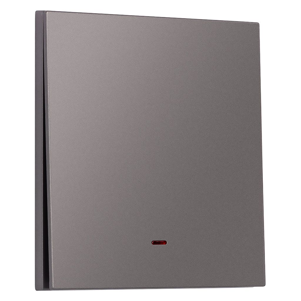 Выключатель 1-клавишный с индикатором независимый 10А графит «Альтаир» (SBE-i11g-10-SW1-1)