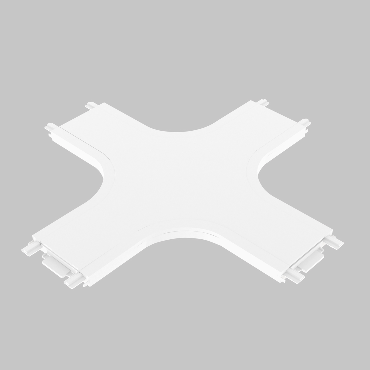 X - соединитель для ультратонкого магнитного шинопровода трековой системы UT25 48В, Белый IL.0007.3004 WH