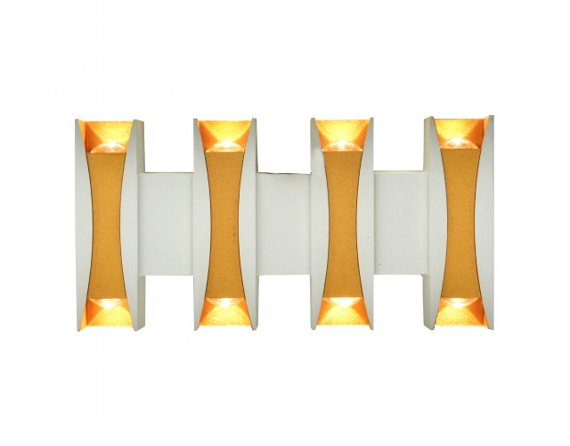 Х-B20915/8 White+Gold LED 8*1W 4000K (10) светильник настенный