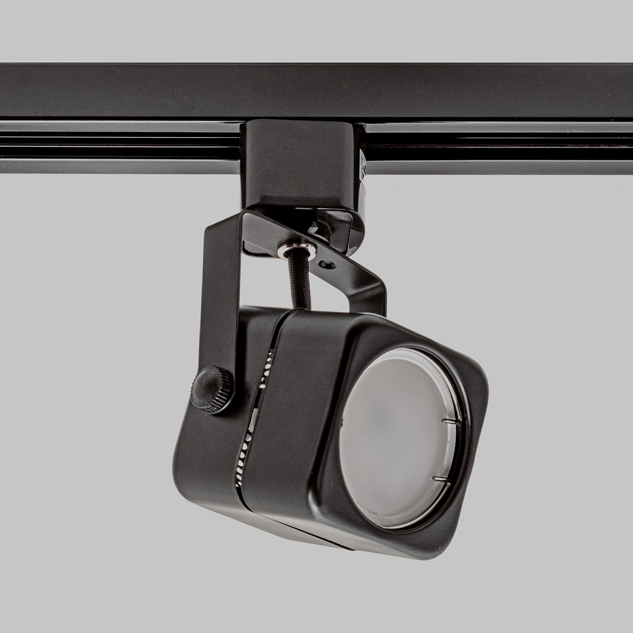 Светильник спот квадратный GU5.3 для трековой системы 1 фазный трек 220В, макс 50Вт, Черный IL.0010.2151