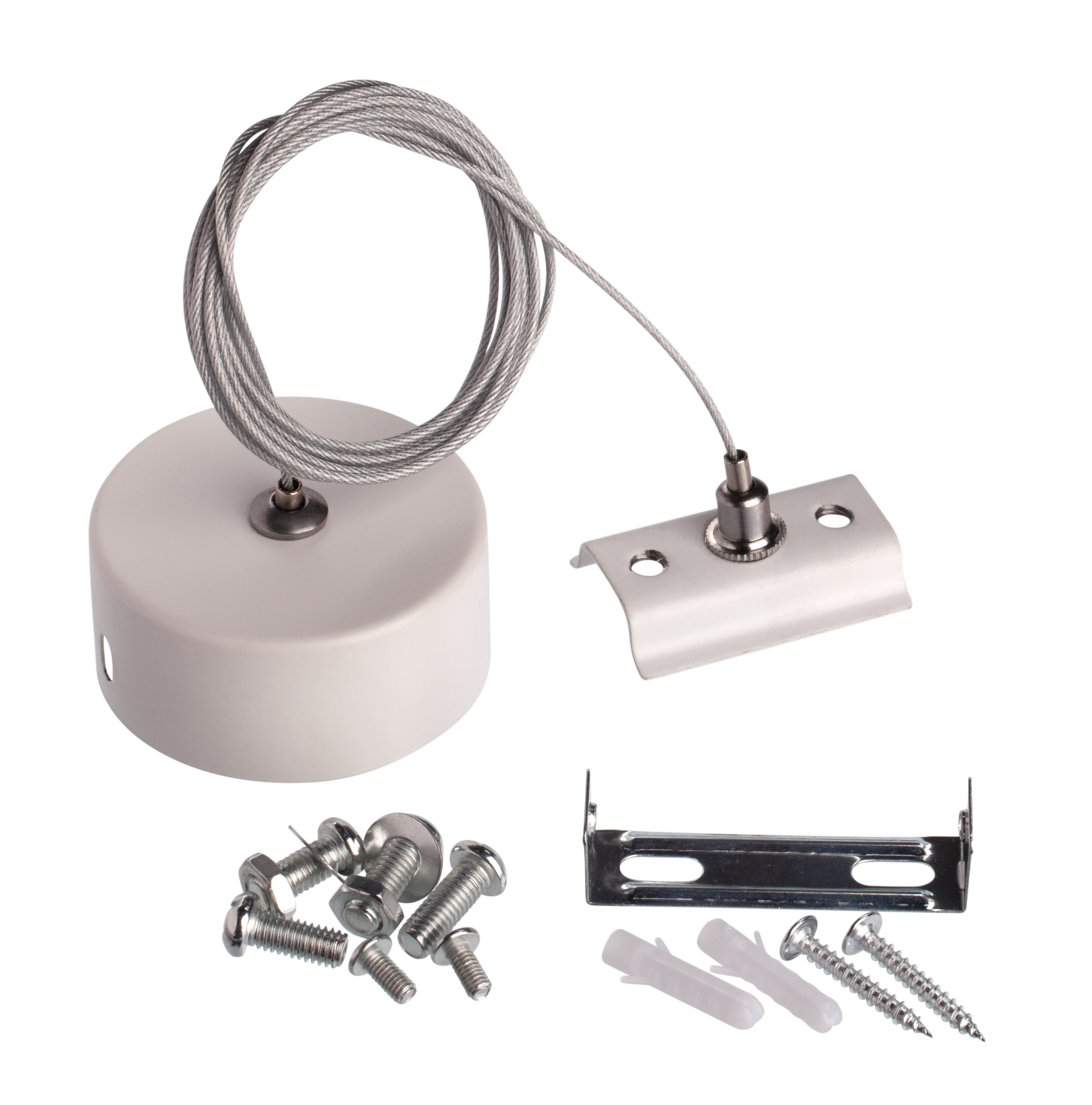 Подвес 2м для накладного шинопровода трековой системы 1 фазный трек 220В, Белый IL.0010.0045