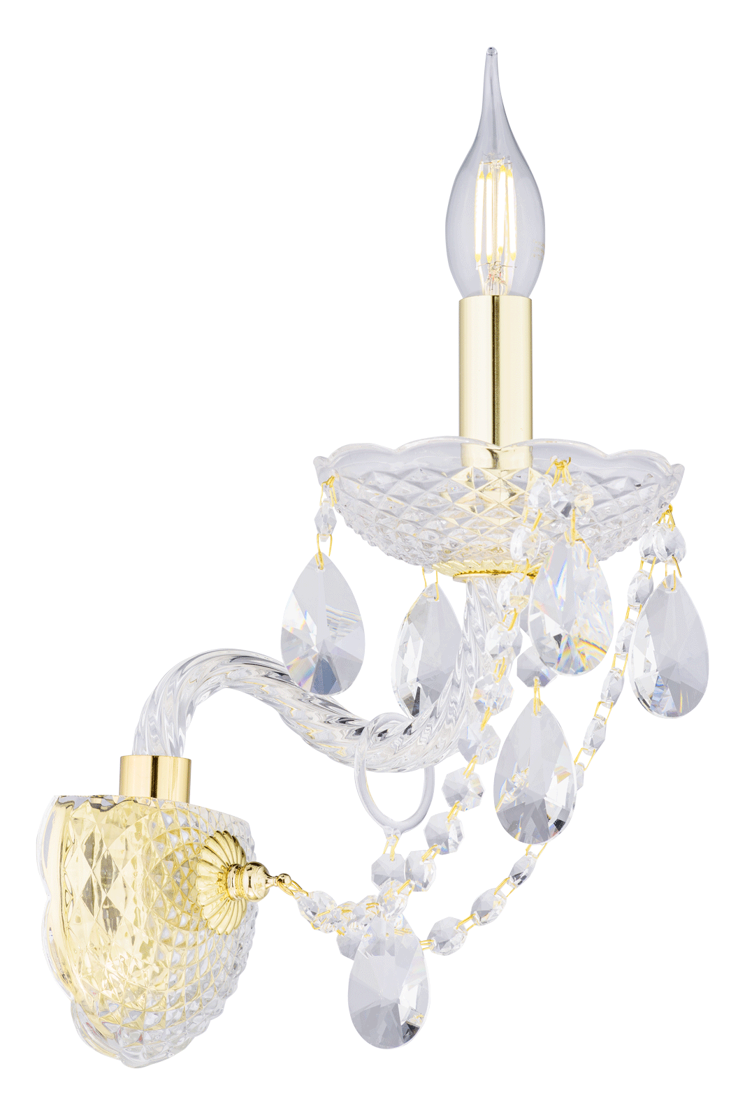 6916/1G GOLD+CLEAR LIGHT (1/10) Бра NW