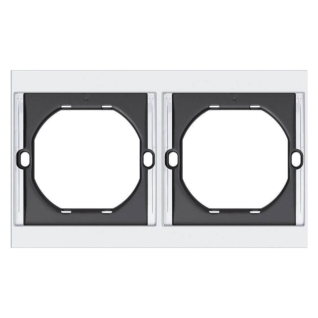 Рамка 2-местная алюминий серебро «Альтаир» (SBE-m11al-00-FR-2)