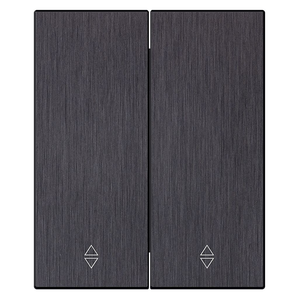 Выключатель проходной 2-клавишный модульный 10А алюминий черный «Альтаир» (SBE-m11alb-10-SW22-0)