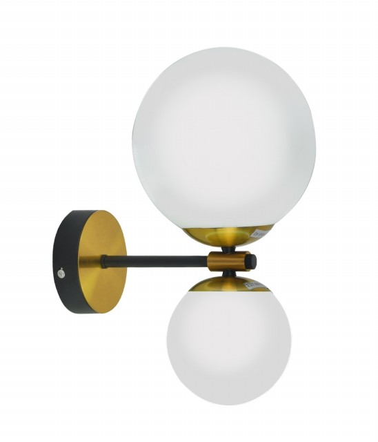 Х20624/B2 BK+BRASS (10) светильник настенный