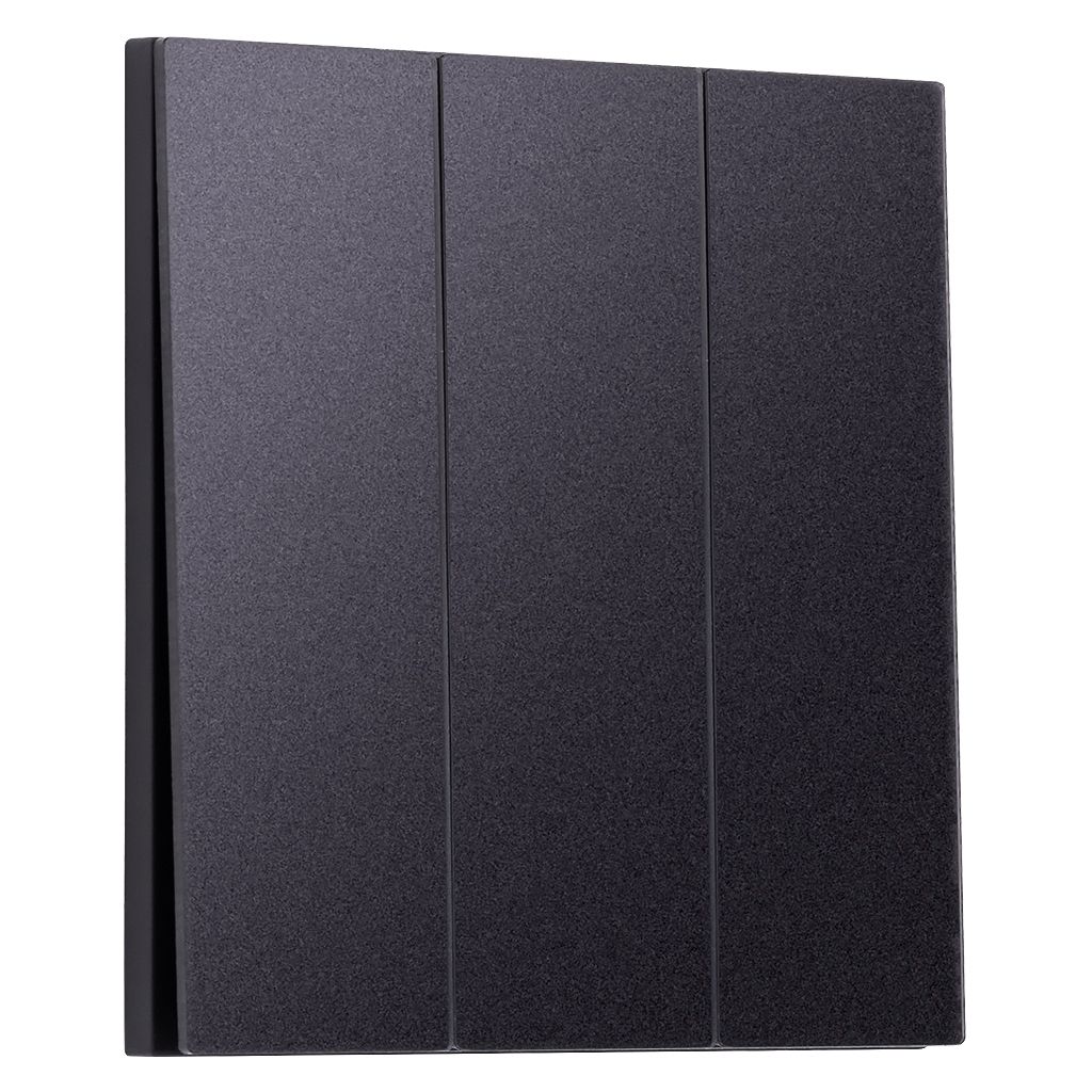 Выключатель 3-клавишный независимый 10А черный акрил «Альтаир» (SBE-i11ba-10-SW3-0)