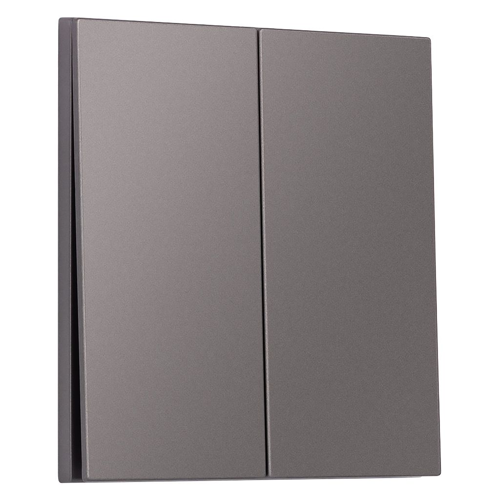 Выключатель 2-клавишный независимый 10А графит «Альтаир» (SBE-i11g-10-SW2-0)