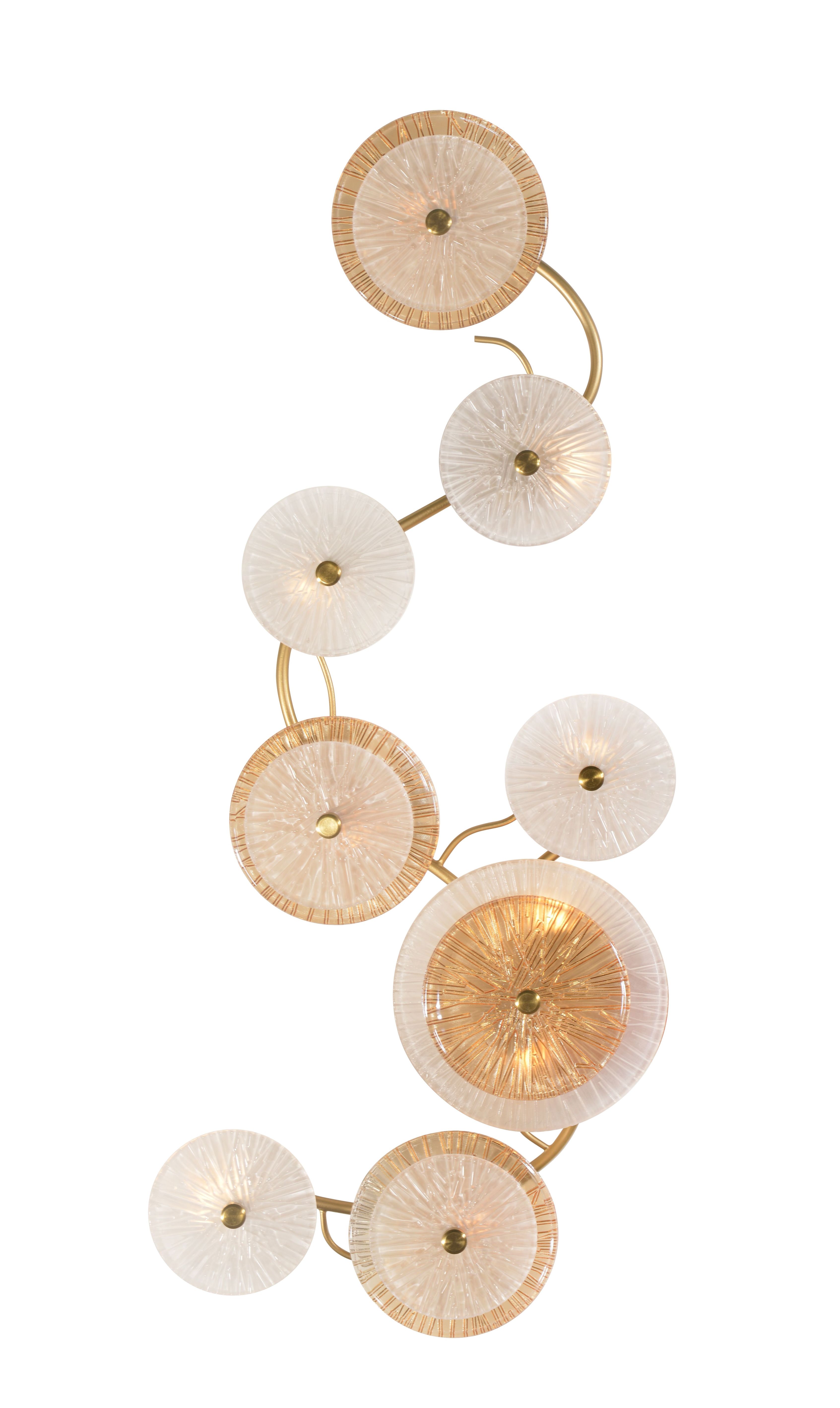W2895A/9 SPRAY PAINT BRASS+CLEAR+AMBER (1) Настенный светильник  NW