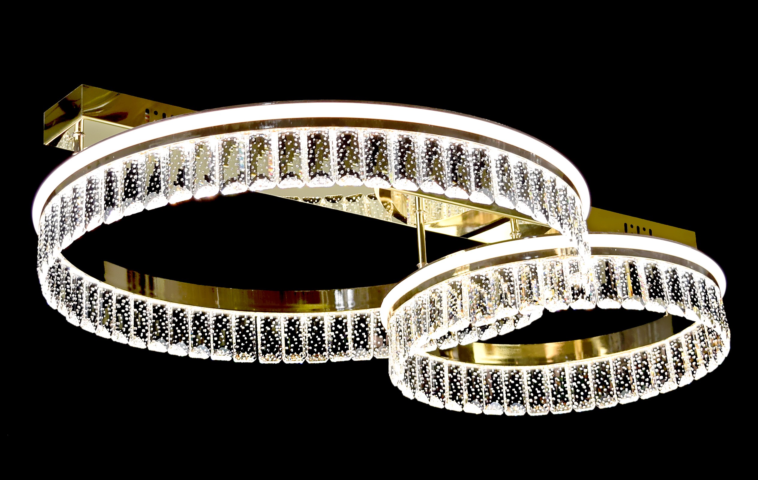 6335-40+60C FGD Led 3000+6000K, 150W, диммер, хрусталь, размер: 850*600*160мм (1) светильник потолоч