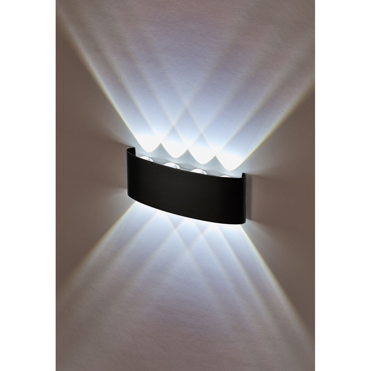 Светильник настенный LED 8x1W 4200K Черный 220V IP54 IL.0014.0001-8 BK