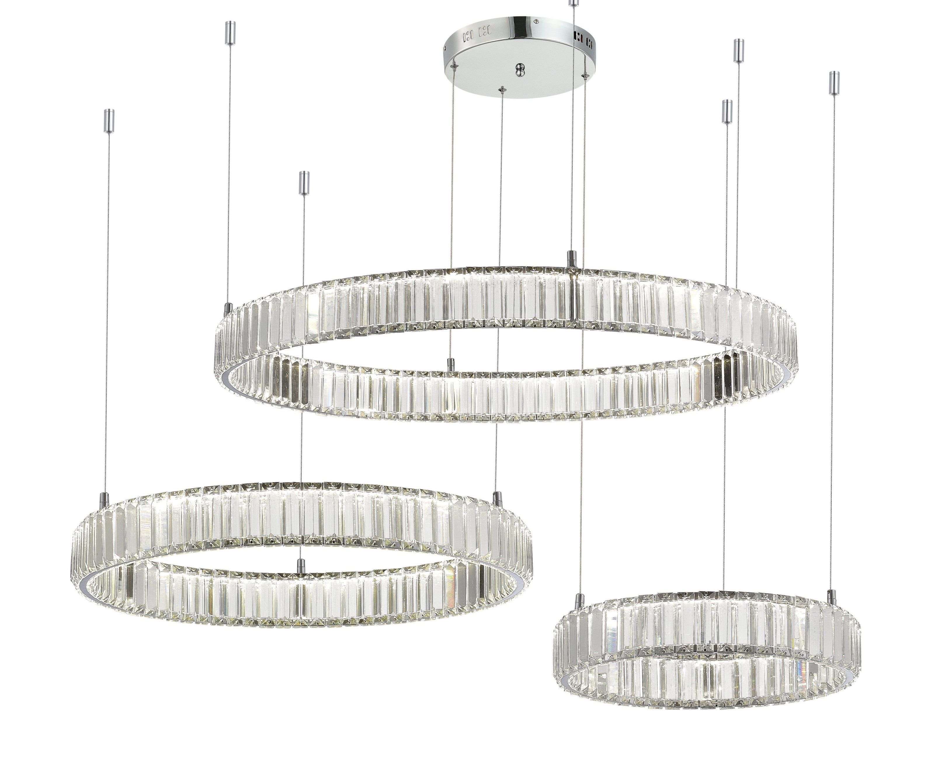 2107A-DW-40+60+80 CHROME (1) Люстра NW #