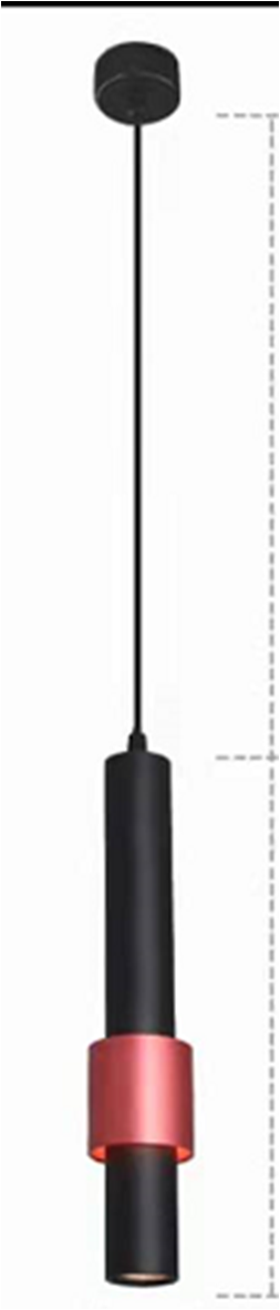 1078B+R/R BLACK+RED (1/30) Светильник