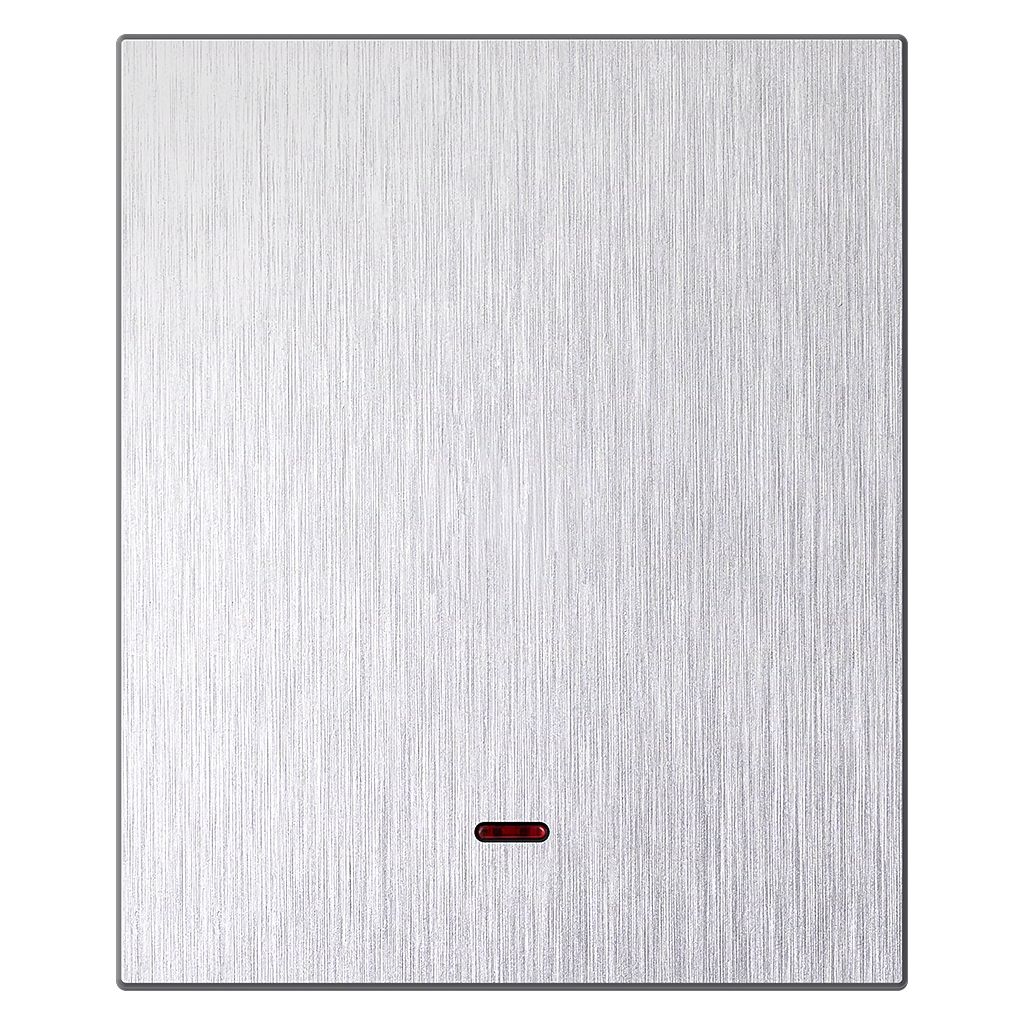 Выключатель 1-клавишный с индикатором модульный 10А алюминий серебро «Альтаир» (SBE-m11al-10-SW1-1)