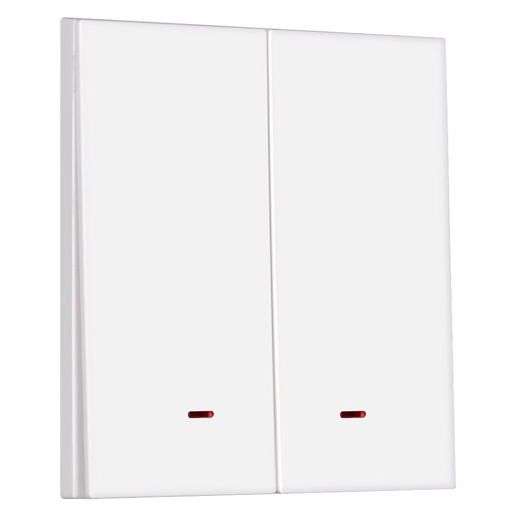 Выключатель 2-клавишный с индикатором независимый 10А белый «Альтаир» (SBE-i11w-10-SW2-1)