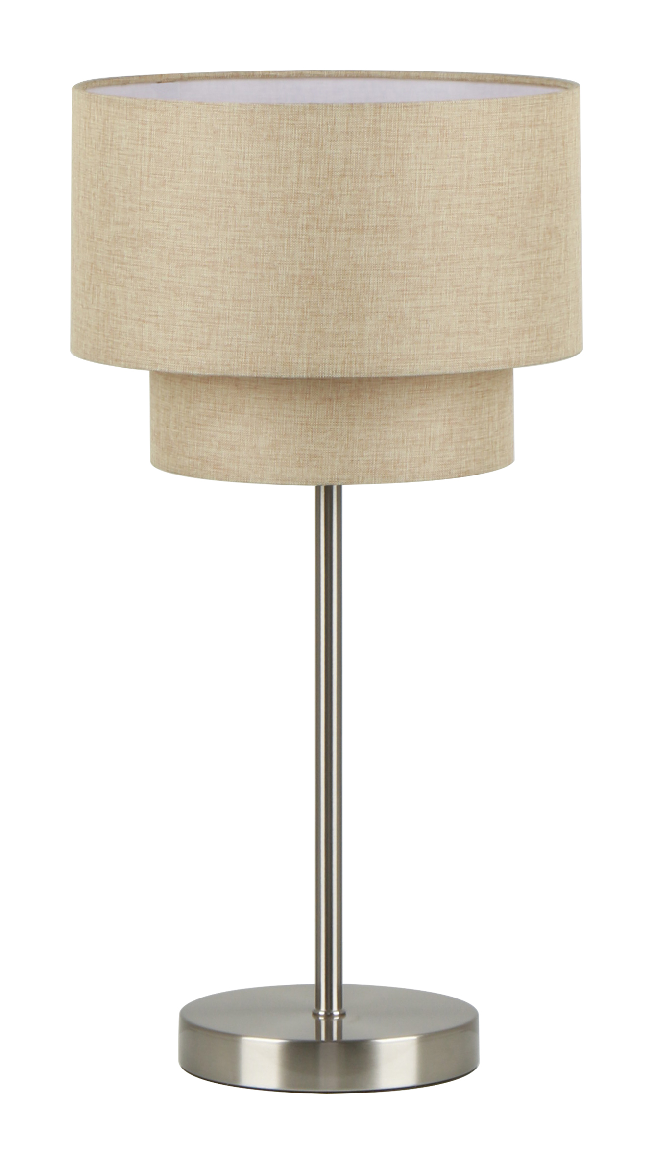 2117ATL SATIN NICKEL+BEIGE (1) Настольный светильник NW