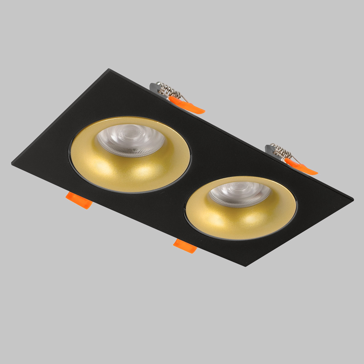 Светильник встраиваемый поворотный GU10 2*50W Черный/Матовое Золото IL.0029.0010-2-BMG