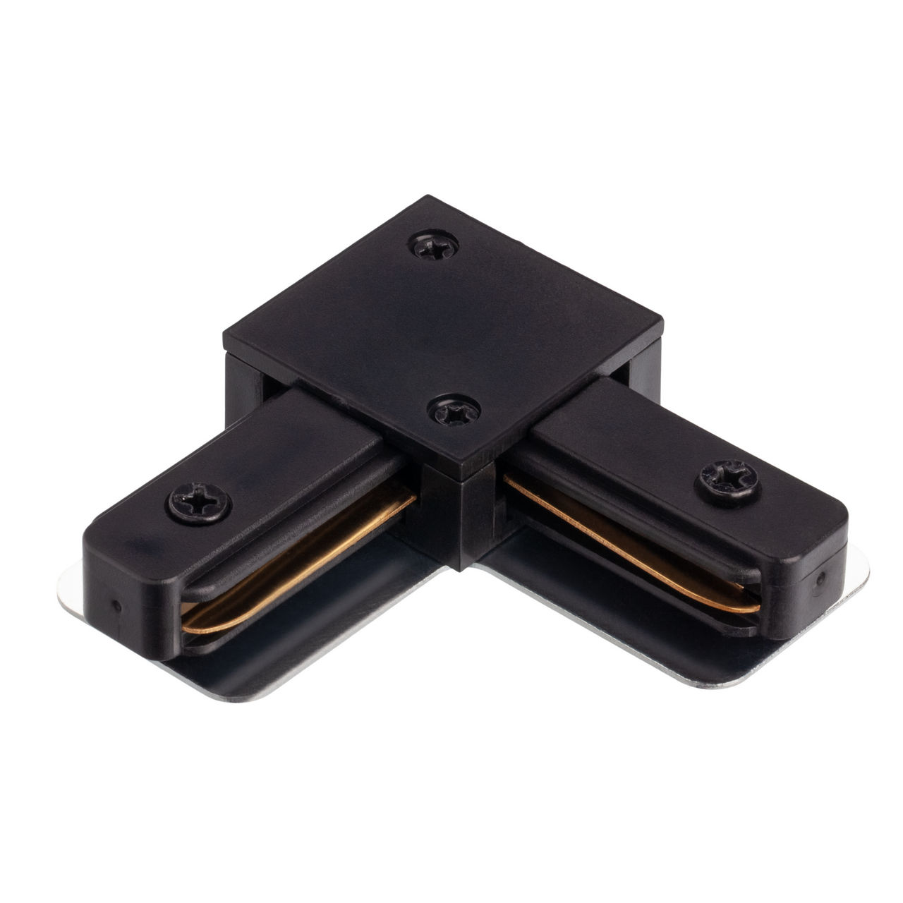 L - соединитель питания для накладного шинопровода трековой системы 1 фазный трек 220В, Черный IL.0010.2141