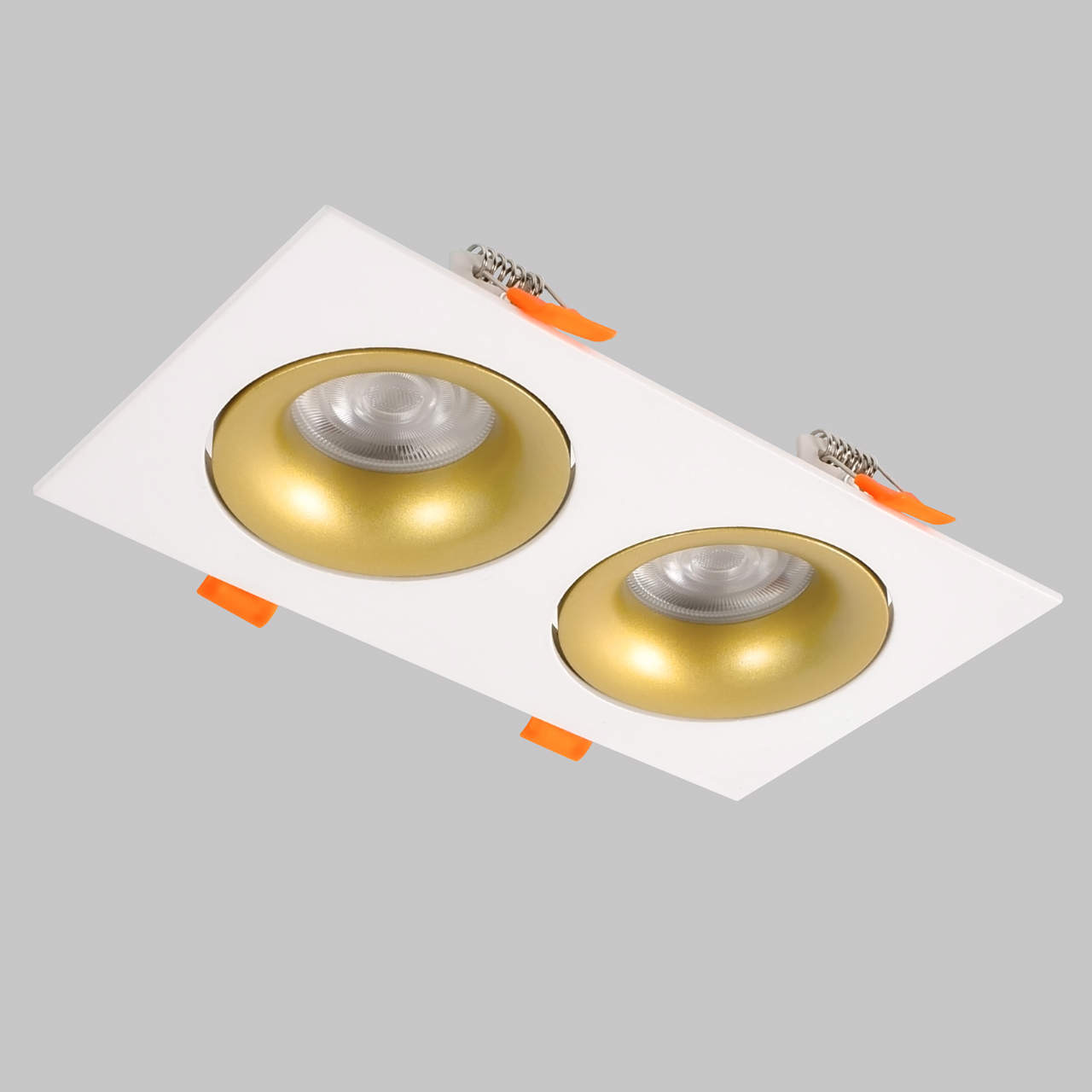 Светильник встраиваемый поворотный GU10 2*50W Белый/Матовое Золото IL.0029.0010-2-WMG