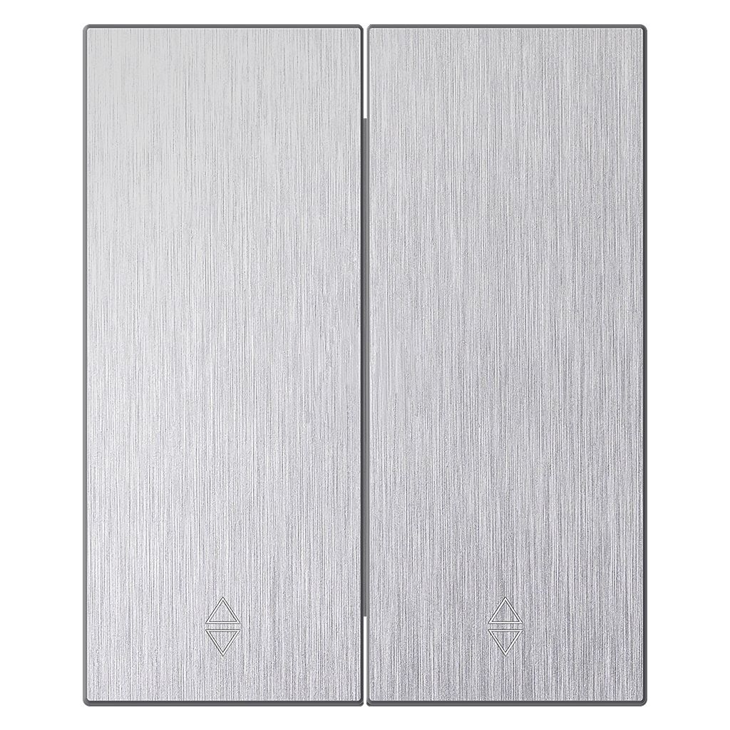 Выключатель проходной 2-клавишный модульный 10А алюминий серебро «Альтаир» (SBE-m11al-10-SW22-0)