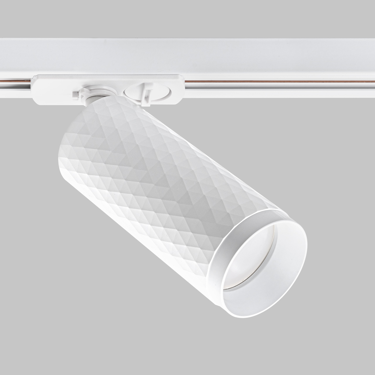 Светильник спот GU10 для трековой системы 1 фазный трек 220В, макс 50Вт, Белый IL.0010.0007 WH