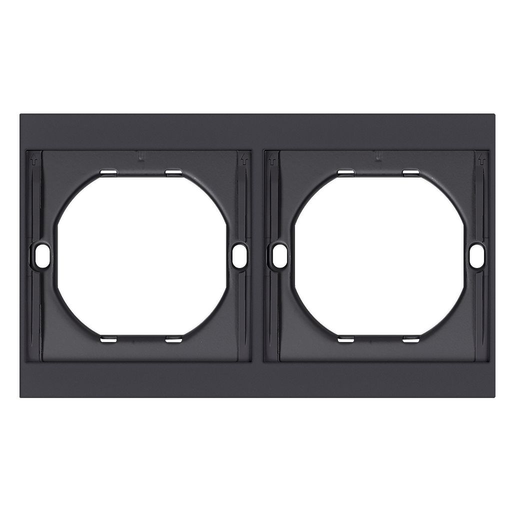 Рамка 2-местная алюминий черный «Альтаир» (SBE-m11alb-00-FR-2)