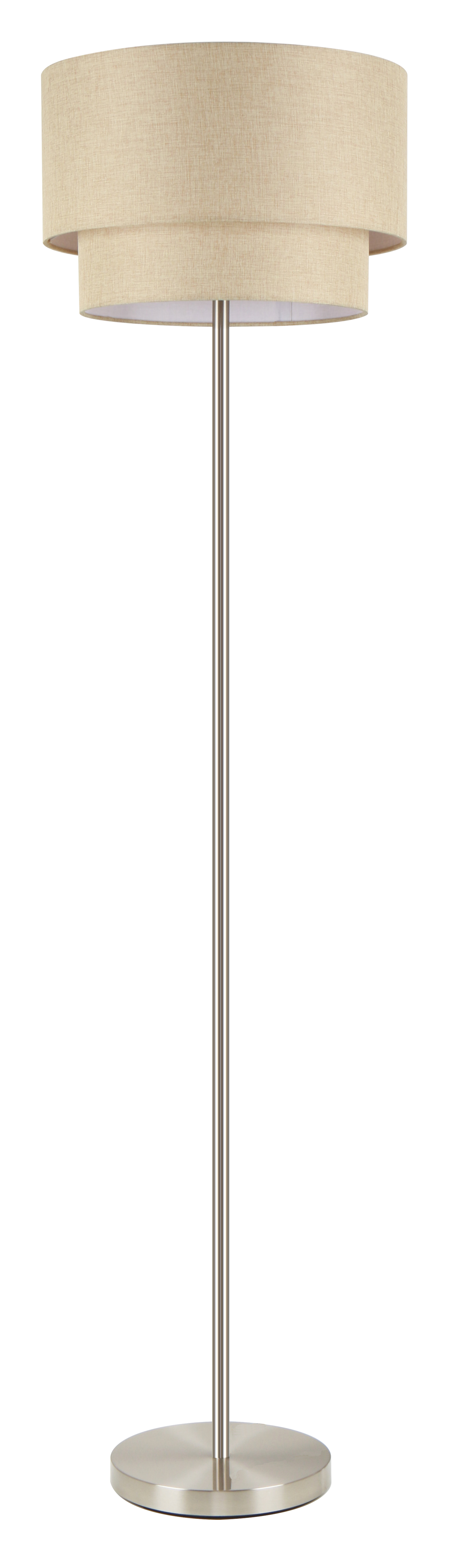 4083AFL SATIN NICKEL+BEIGE (1) Торшер NW