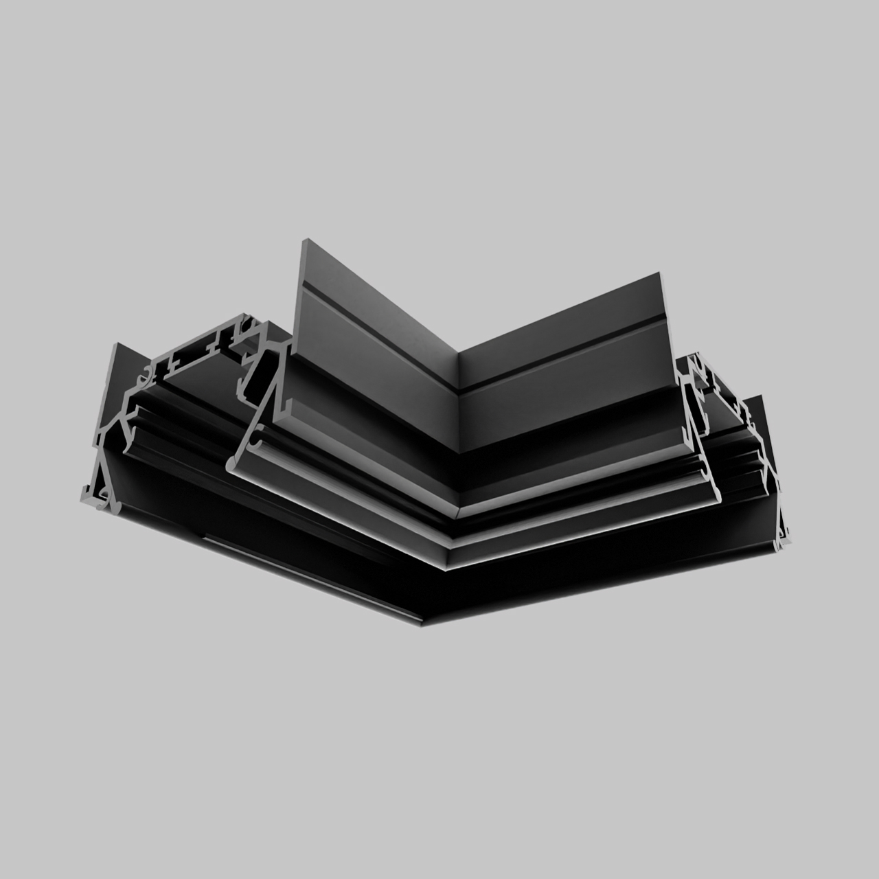 L - соединитель для IL.0007.7001, IL.0007.7002 трековой системы UT25 48В, Черный IL.0007.7101-BK