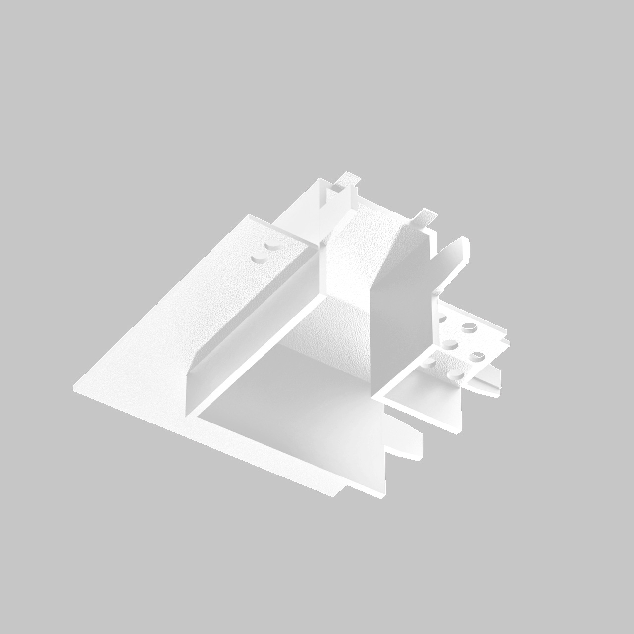 L - соединитель под ГКЛ 13мм для IL.0007.5001, IL.0007.5002 трековой системы UT25 48В, Белый IL.0007.5100-WH