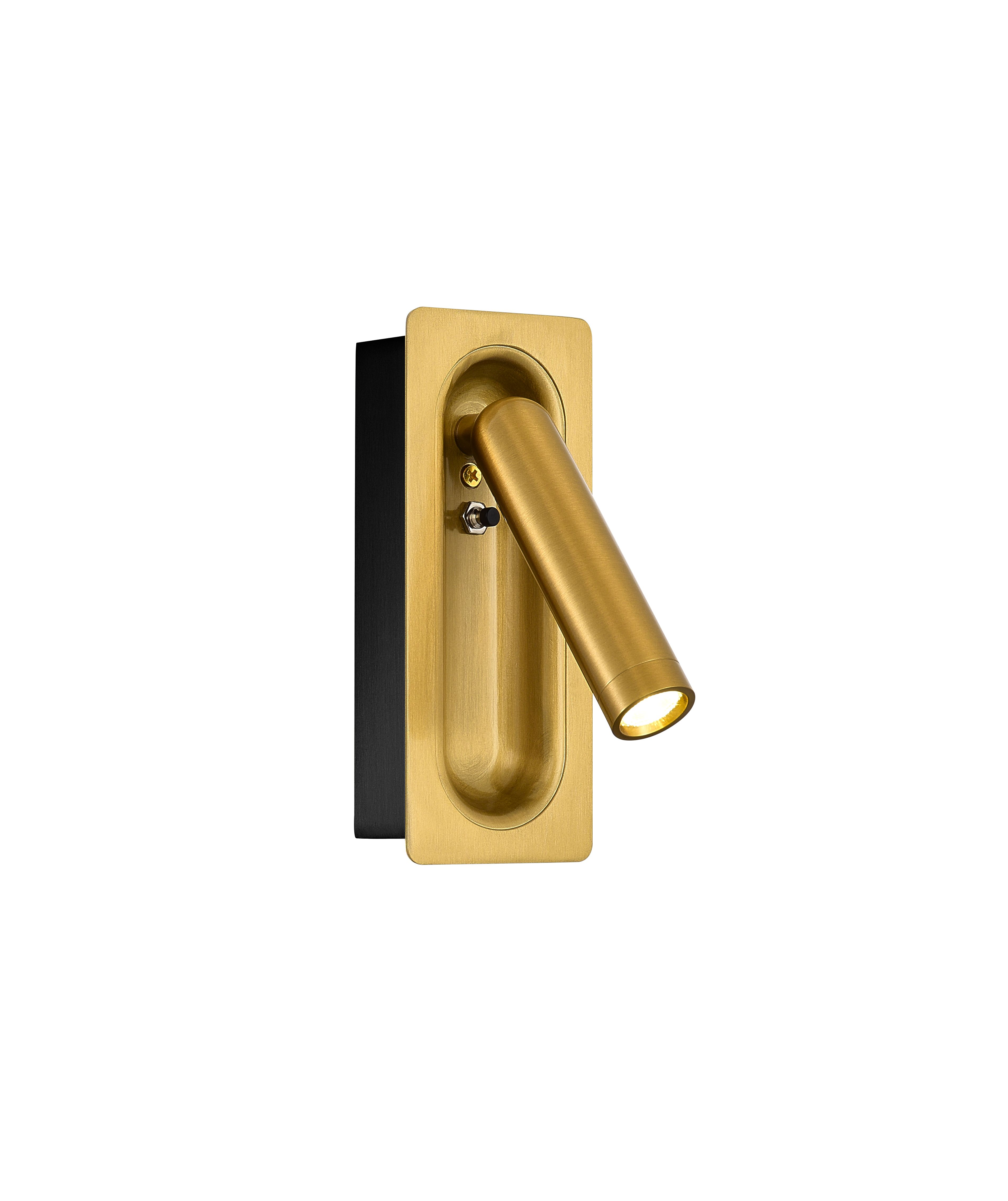 DW-W240601 BLACK CASE+BRASS SURFACE (1) Настенный Светильник (NW)