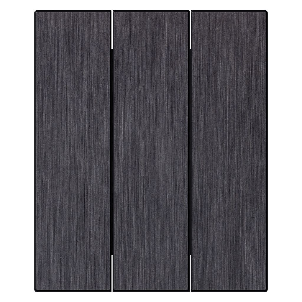 Выключатель 3-клавишный модульный 10А алюминий черный «Альтаир» (SBE-m11alb-10-SW3-0)