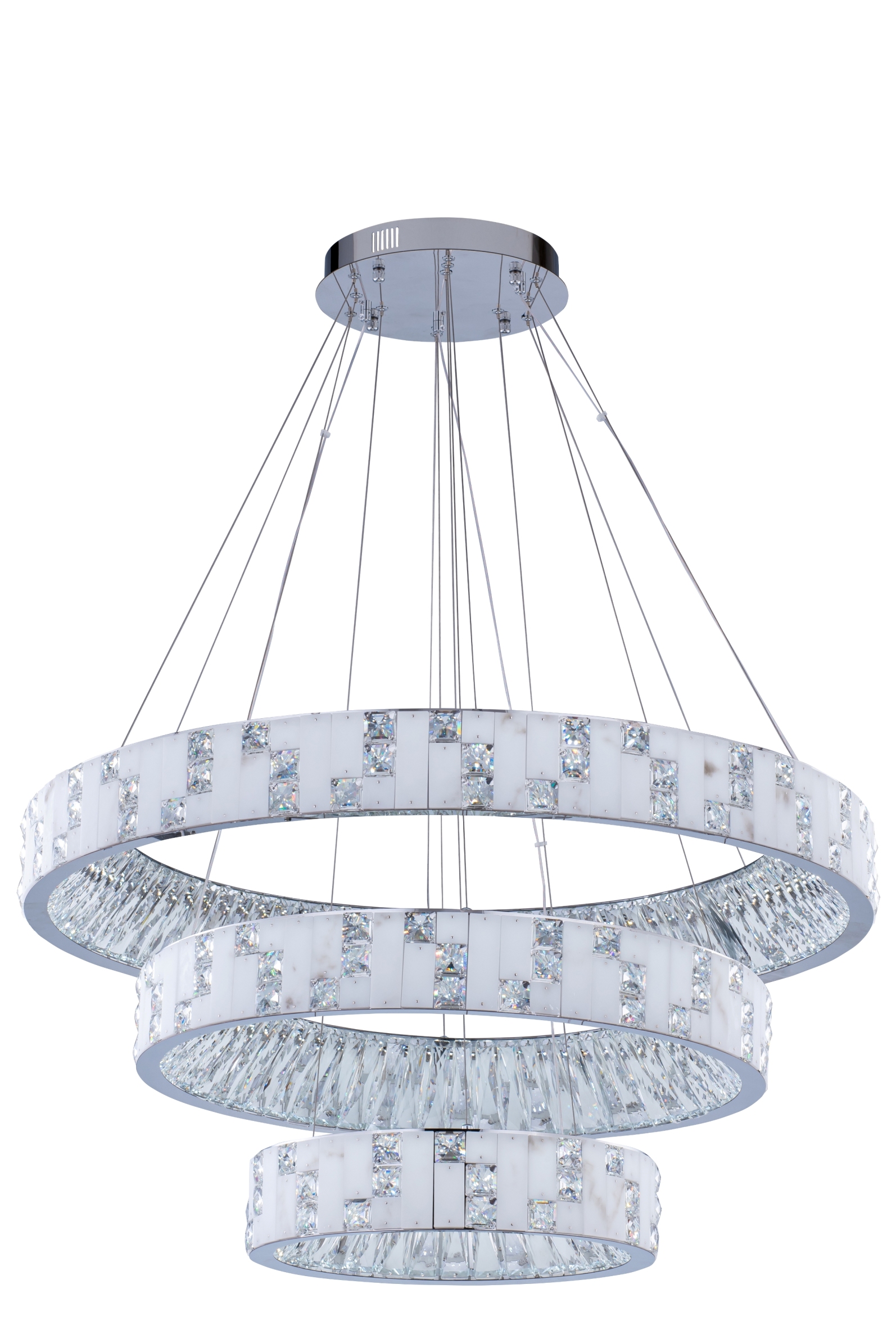 6029R/200W CHROME+CLEAR (1) Люстра (в 2-х коробках) NW