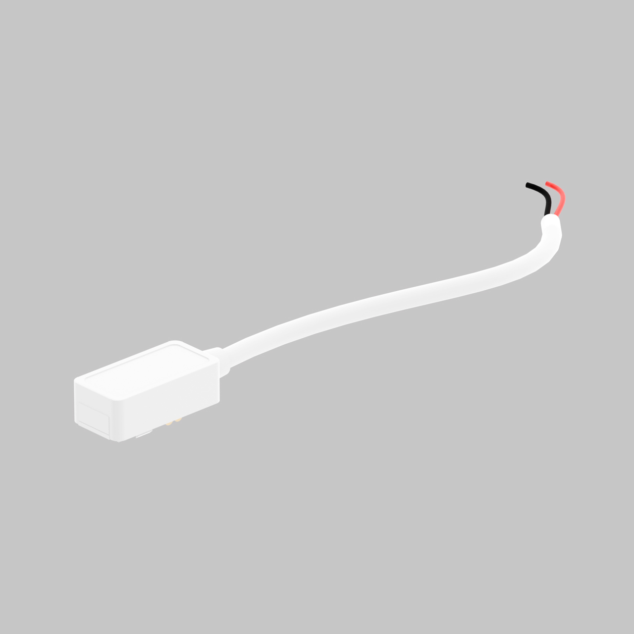 Токоподвод для ультратонкого магнитного шинопровода трековой системы UT25 48В, кабель 0.5м, Белый IL.0007.3007 WH