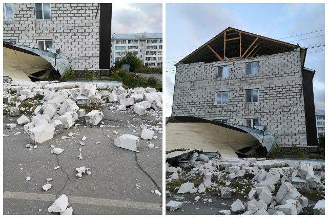 Ветер разрушил часть дома в Барабинске Новосибирской области