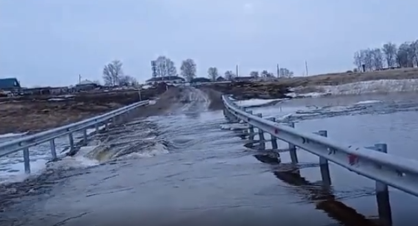 В Новосибирской области из-за паводков рухнул мост