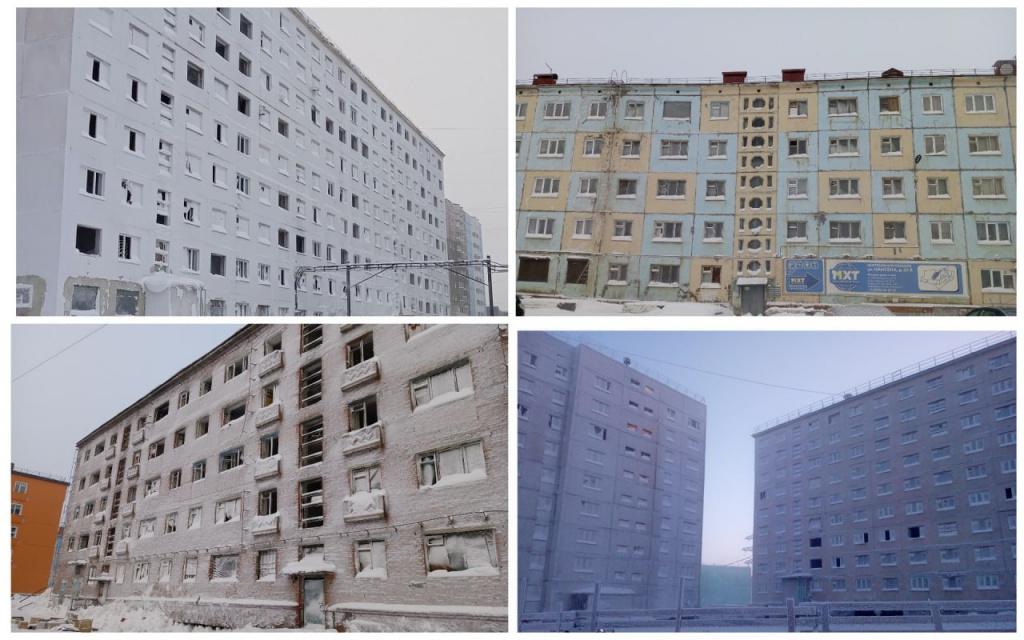 Аварийные дома в Норильске