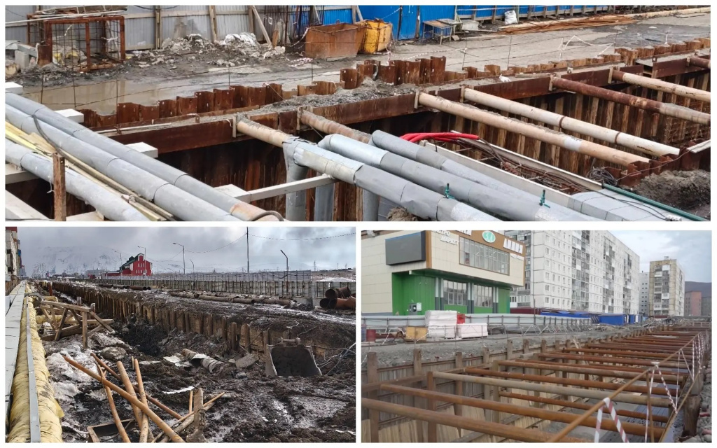 Ремонт коллекторов в Норильске Разрытые трубы