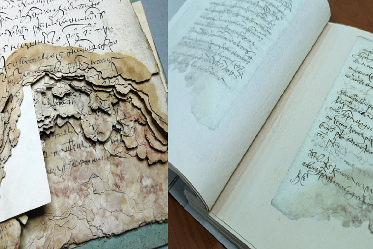 В Иркутске отреставрировали книгу 17 века из архивных фондов