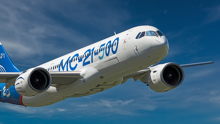 Иркутский авиазавод показал новую версию лайнера МС-21-500 с двигателем ПД-24
