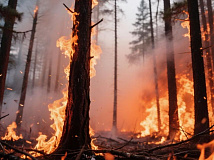 Площадь лесных пожаров в Красноярском крае выросла до 588 тыс. га — огонь бушует на севере региона