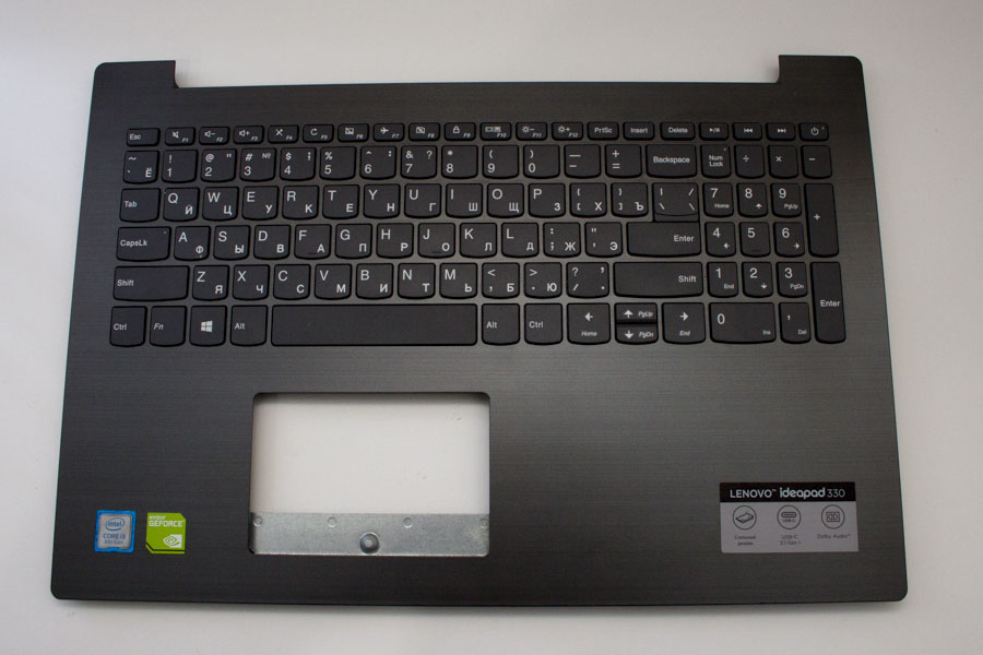 Верхняя часть корпуса (топкейс) для Lenovo Ideapad 330-15IKB (Клавиатура не работает) AP18C000150