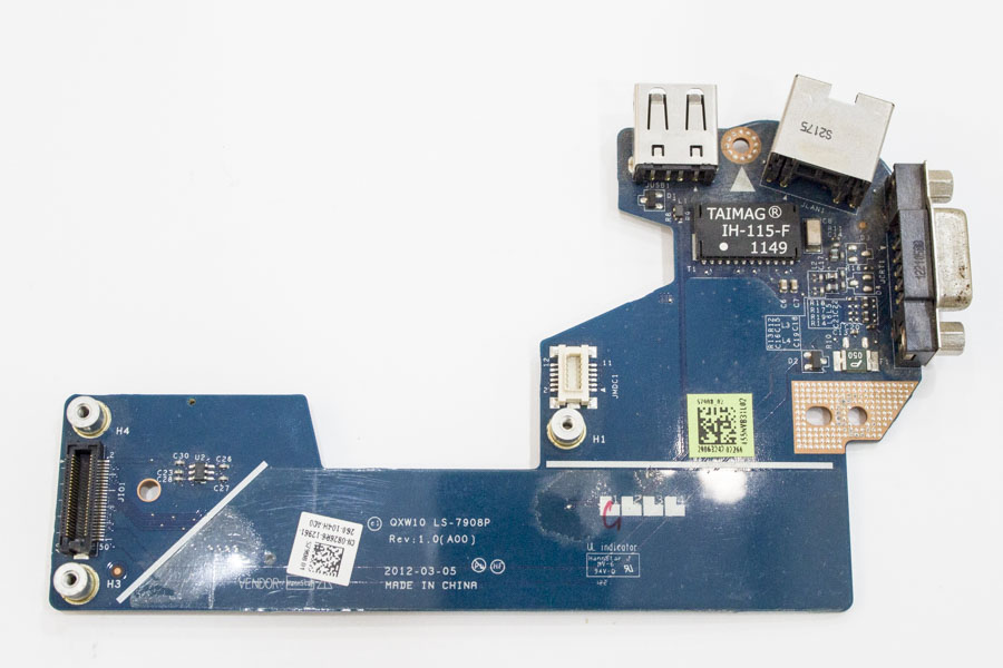 Плата USB/LAN/VGA для DELL E5530 (P28G) LS-7908P